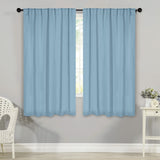 Solid Room Darkening Blackout Curtain Panels, Back Tabs, Set of 2