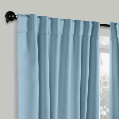 Blackout Window Curtains Solid Room Darkening Back Tab Set of 2