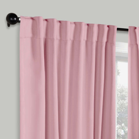 Blackout Window Curtains Solid Room Darkening Back Tab Set of 2