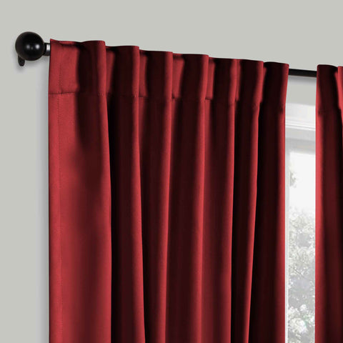 Blackout Window Curtains Solid Room Darkening Back Tab Set of 2