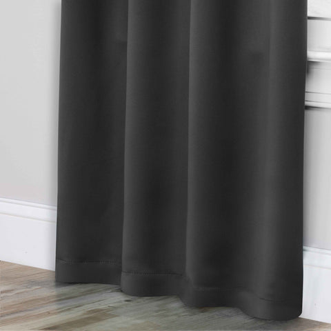 Blackout Window Curtains Solid Room Darkening Rod Pocket Set of 2