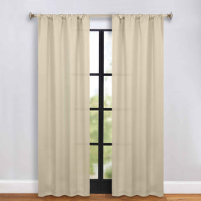 Solid Room Darkening Rod Pocket Blackout Curtain Panels, Set of 2