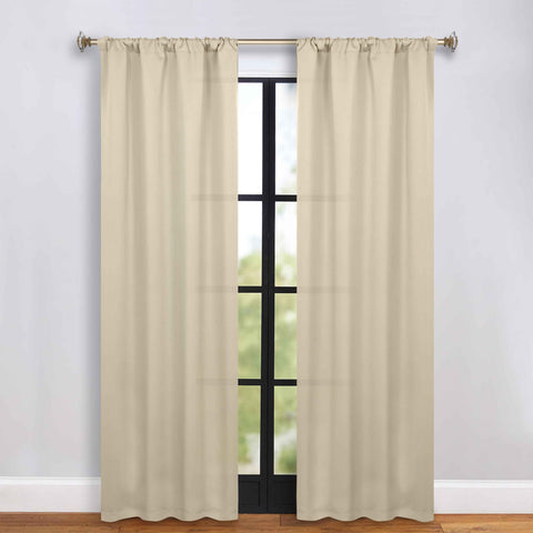 Blackout Window Curtains Solid Room Darkening Rod Pocket Set of 2