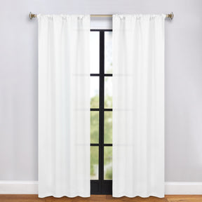 Solid Room Darkening Rod Pocket Blackout Curtain Panels, Set of 2
