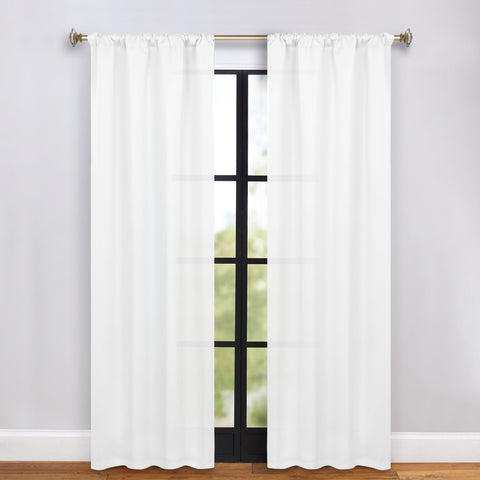 Blackout Window Curtains Solid Room Darkening Rod Pocket Set of 2