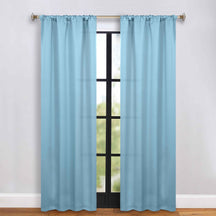 Solid Room Darkening Rod Pocket Blackout Curtain Panels, Set of 2