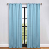 Solid Room Darkening Rod Pocket Blackout Curtain Panels, Set of 2