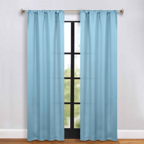 Blackout Window Curtains Solid Room Darkening Rod Pocket Set of 2