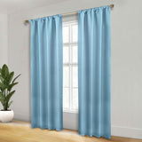 Solid Room Darkening Rod Pocket Blackout Curtain Panels, Set of 2