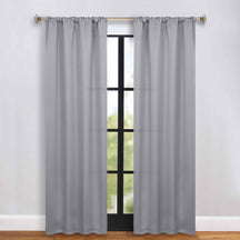 Solid Room Darkening Rod Pocket Blackout Curtain Panels, Set of 2
