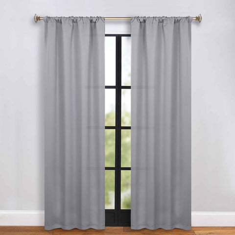 Blackout Window Curtains Solid Room Darkening Rod Pocket Set of 2