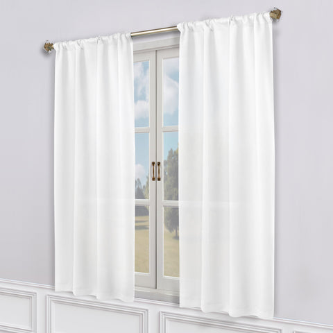 Blackout Window Curtains Solid Room Darkening Rod Pocket Set of 2