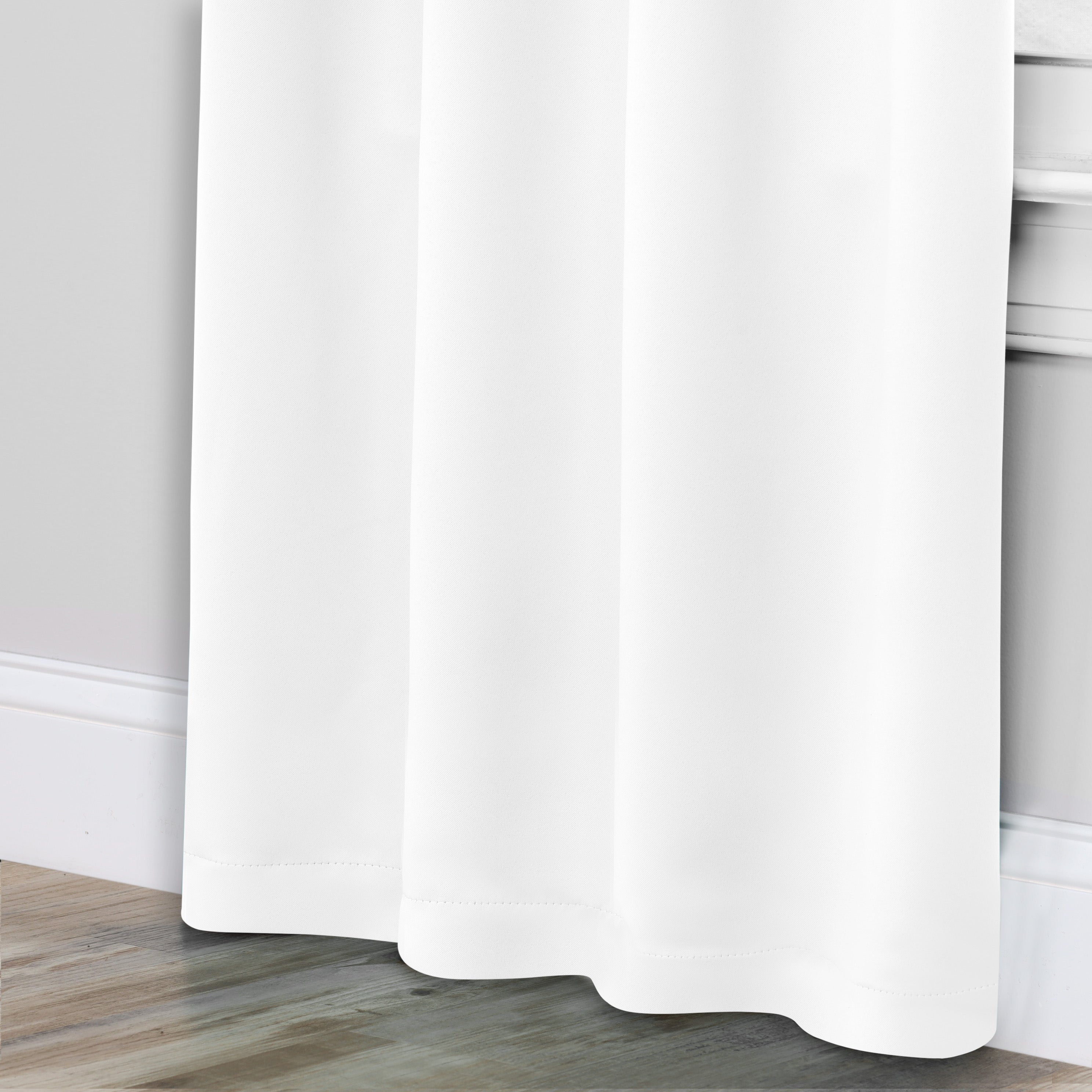 Solid Room Darkening Rod Pocket Blackout Curtain Panels, Set of 2