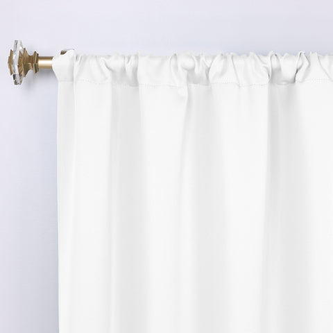 Blackout Window Curtains Solid Room Darkening Rod Pocket Set of 2