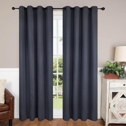 Modern Shimmer Washable Room Darkening Blackout Curtains, Set of 2