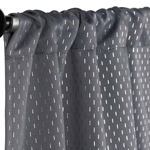 Modern Shimmer Washable Room Darkening Blackout Curtains, Set of 2