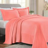 Lightweight Cotton Bedspread Sets 3-Piece Diamond Jacquard Matelassé