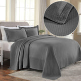 Lightweight Cotton Bedspread Sets 3-Piece Diamond Jacquard Matelassé