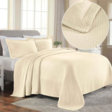 Lightweight Cotton Bedspread Sets 3-Piece Diamond Jacquard Matelassé