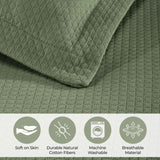 Solitaire Jacquard Matelassé Cotton Diamond Solitaire Bedspread Set
