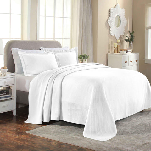 Lightweight Cotton Bedspread Sets 3-Piece Diamond Jacquard Matelassé
