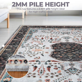 Sparrow Classic Medallion Washable Indoor Area Rug or Runner