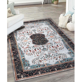 Sparrow Classic Medallion Washable Indoor Area Rug or Runner