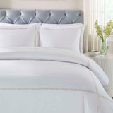 Spring Blooms Cotton Two-Line Embroidered 3 Piece Duvet Cover Set