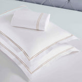 Spring Blooms Cotton Two-Line Embroidered 3 Piece Duvet Cover Set