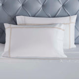 100% Cotton Bed Sheet Set Two-Line Embroidered Deep Pocket Spring Blooms