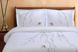 100% Cotton Spring Floral Embroidered Duvet Cover Set