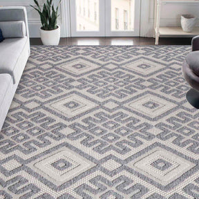 Sterling Modern Geometric Diamonds Indoor/Outdoor Area Rug
