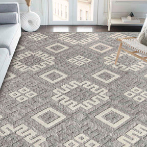 Sterling Modern Geometric Diamonds Indoor/Outdoor Area Rug