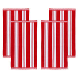 Striped Oversized Cotton Beach Towel Set of 2, 4, or 6 Piece