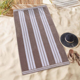Striped Oversized Cotton Beach Towel Set of 2, 4, or 6 Piece
