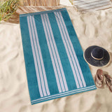 Striped Oversized Cotton Beach Towel Set of 2, 4, or 6 Piece