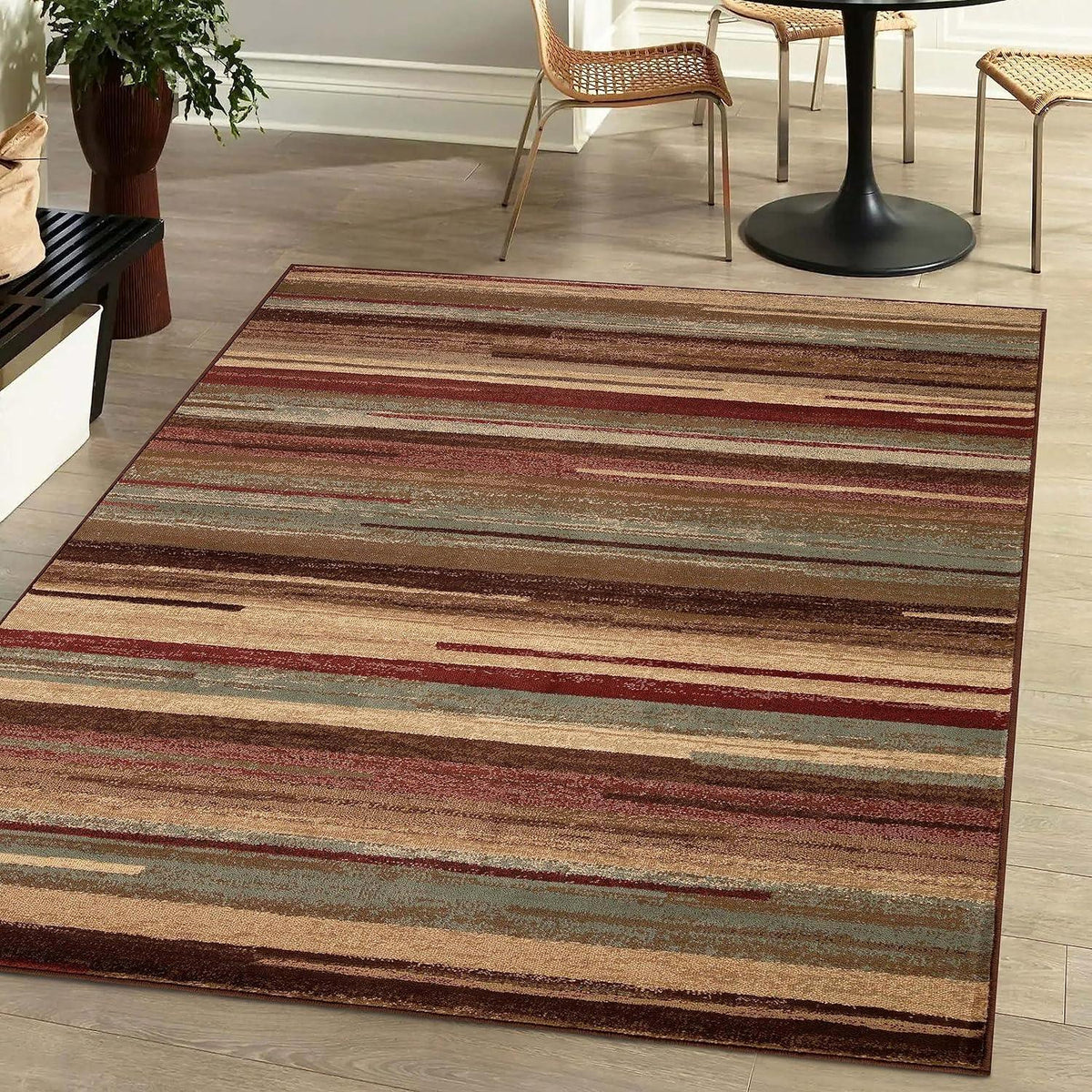 Stripes Abstract Lines Indoor Large Area Rugs or Runner Rug