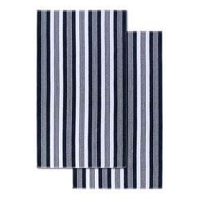 Superior Maui Striped Oversized Absorbent Cotton 2 Piece Beach Towel