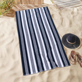 Superior Maui Striped Oversized Absorbent Cotton 4 Piece Beach Towel