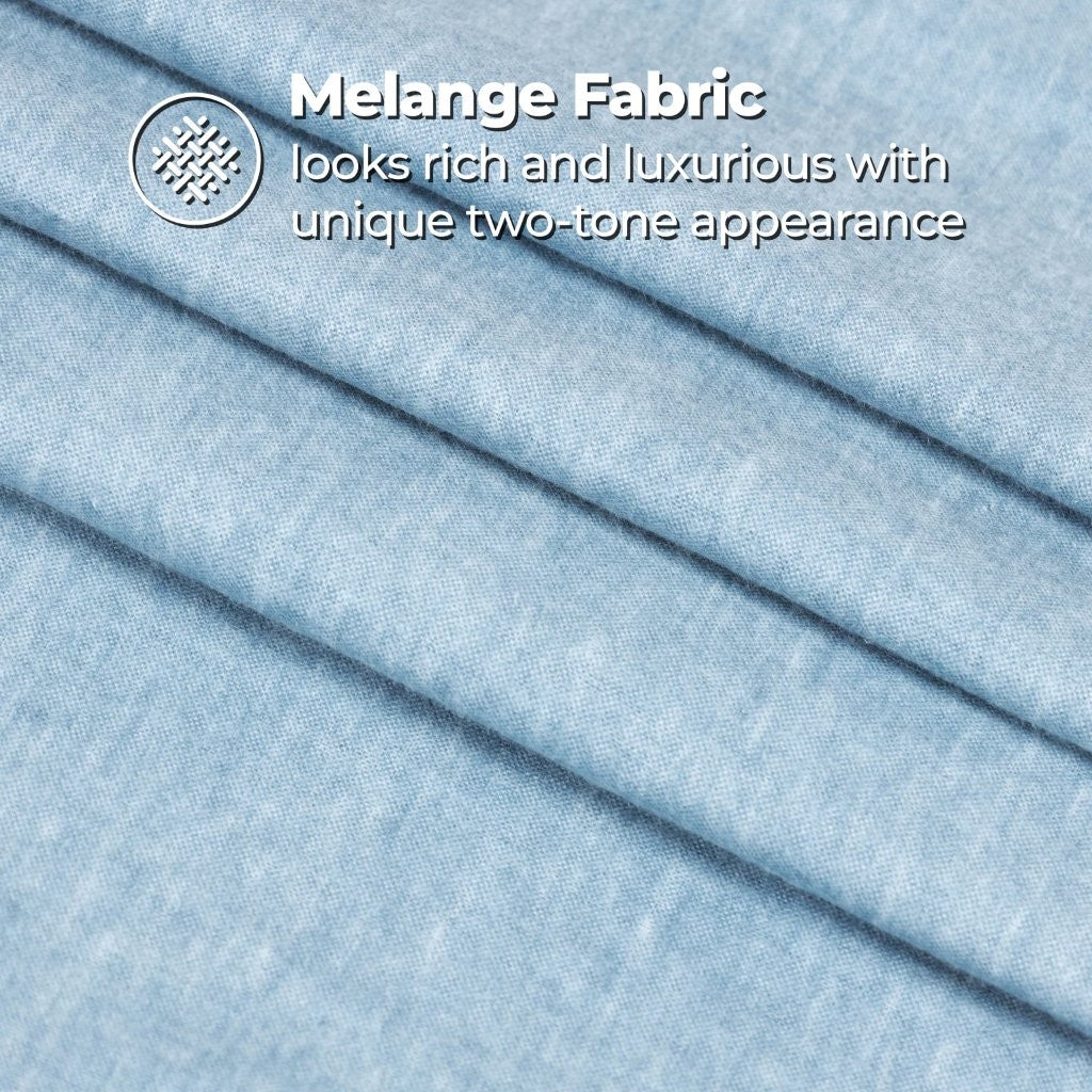 Superior Melange Flannel Cotton Two-Toned Fuzzy Pillowcases, Set of 2