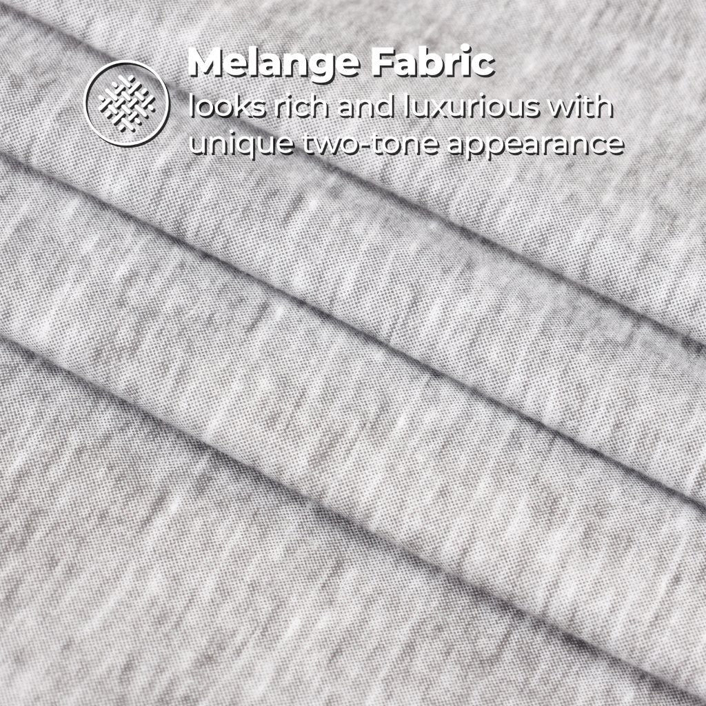 Superior Melange Flannel Cotton Two-Toned Fuzzy Pillowcases, Set of 2