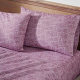 Superior Melange Flannel Cotton Two-Toned Fuzzy Pillowcases, Set of 2