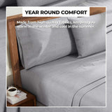 Superior Melange Flannel Cotton Two-Toned Fuzzy Pillowcases, Set of 2