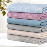 Superior Melange Flannel Cotton Two-Toned Fuzzy Pillowcases, Set of 2