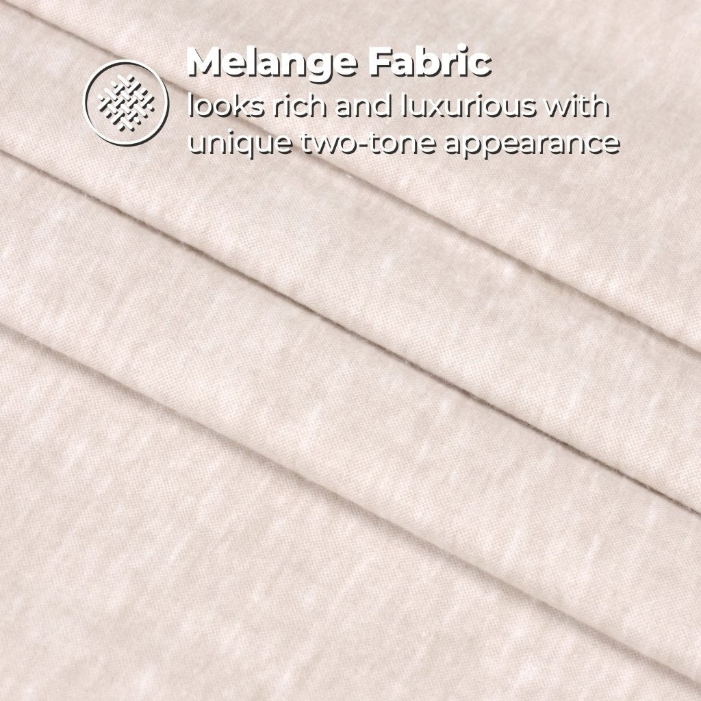 Superior Melange Flannel Cotton Two-Toned Fuzzy Pillowcases, Set of 2