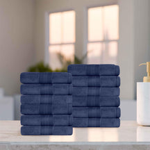 Superior Premium Turkish Cotton 12-Piece Face Towel Set