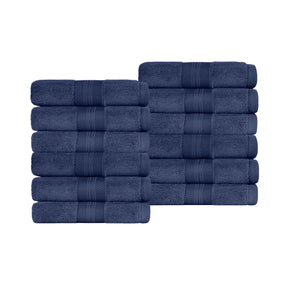 Superior Premium Turkish Cotton 12-Piece Face Towel Set