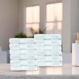 Superior Premium Turkish Cotton 12-Piece Face Towel Set