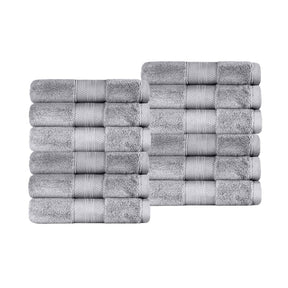 Superior Premium Turkish Cotton 12-Piece Face Towel Set