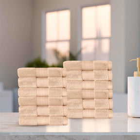 Superior Premium Turkish Cotton 12-Piece Face Towel Set